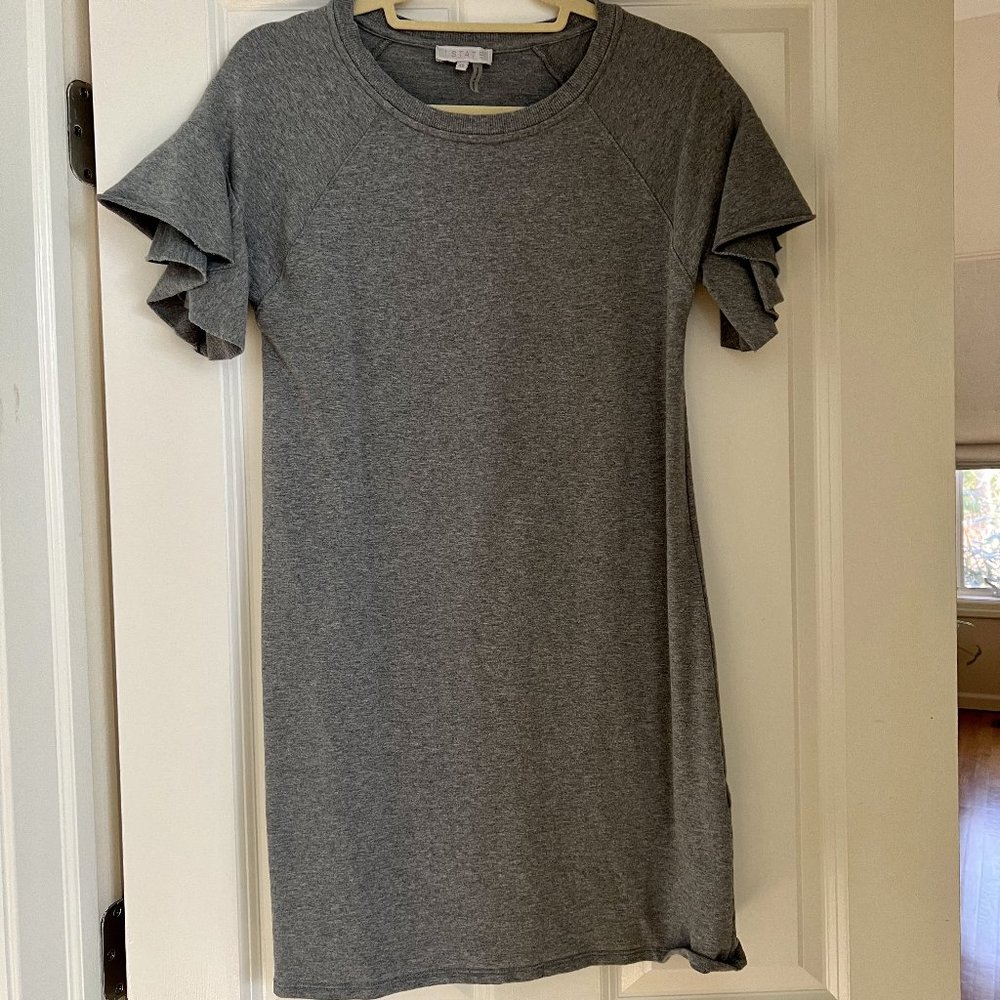 Gray Cotton Fleece Dress